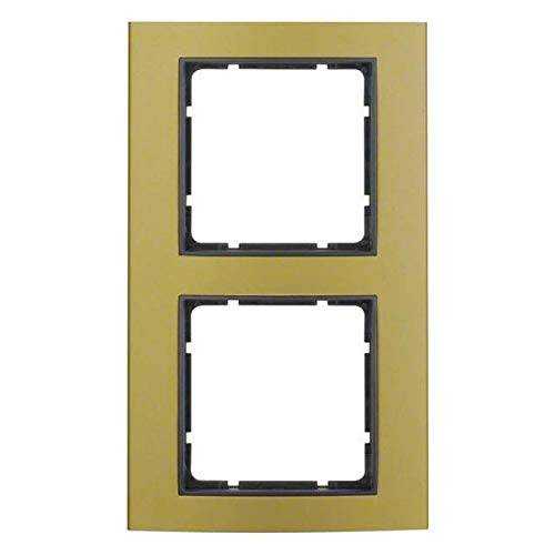 Berker 10123016 Rahmen 2fach B.3 Alu, gold/anthrazit Mesch Shop Berker 10123016 Rahmen 2fach B.3 Alu, gold/anthrazit Mesch Shop